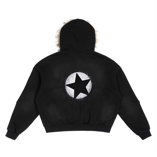 XR Detachable Fur Hoodie